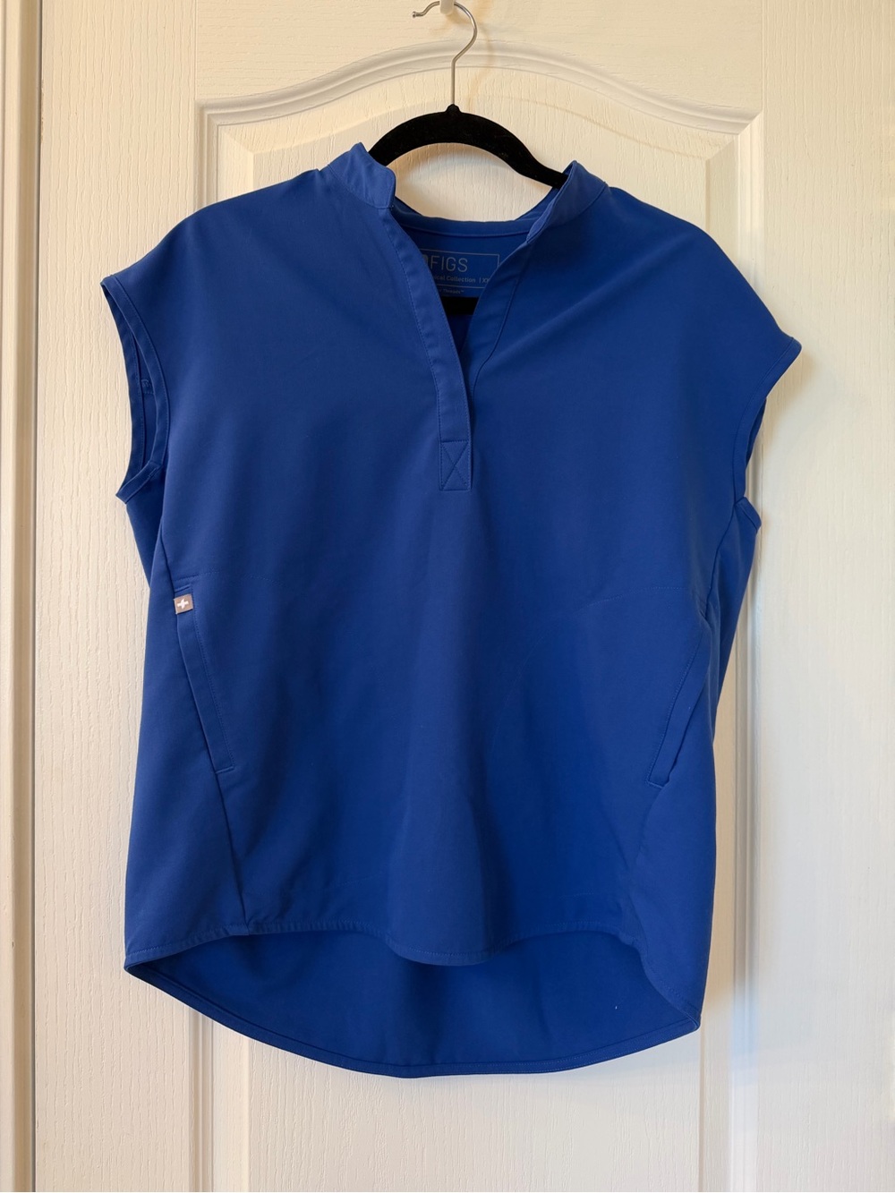 FIGS Technical Collection XXS Scrub Top Winning Blue Oversized Dolman